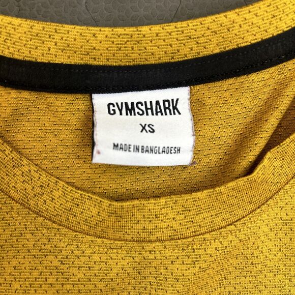 Gymshark Sleeveless Tank Top Athletic Shirt Men's Size XS Gold Yellow Charity - Picture 6 of 9